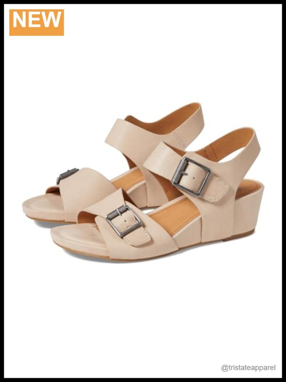 Sofft Valeri Leather Women's Wedge Sandals with Ankle Strap and Buckle